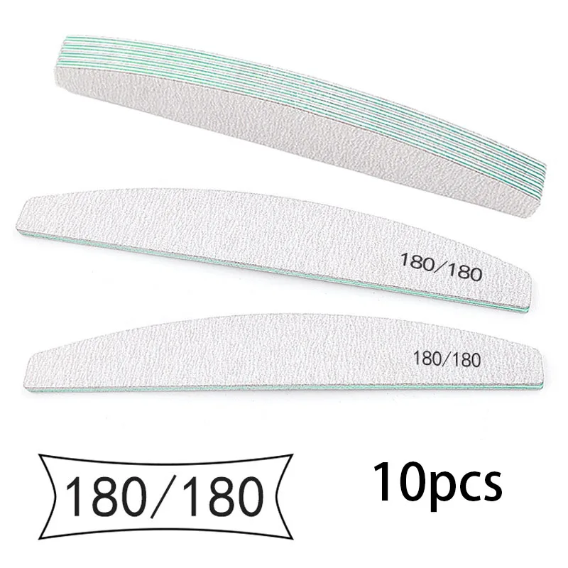 Double-Sided Nail File Buffer 100/180 Trimmer Lime Buffer for Nail Art Ongle