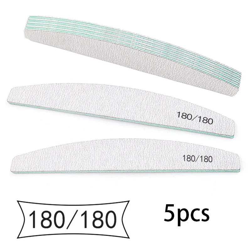 Double-Sided Nail File Buffer 100/180 Trimmer Lime Buffer for Nail Art Ongle