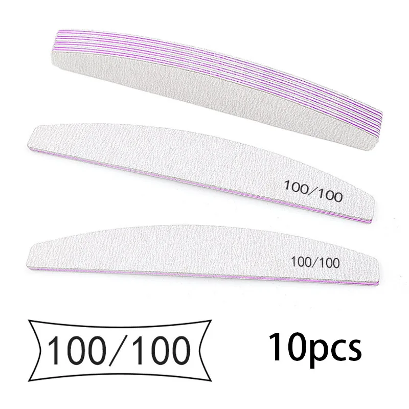 Double-Sided Nail File Buffer 100/180 Trimmer Lime Buffer for Nail Art Ongle