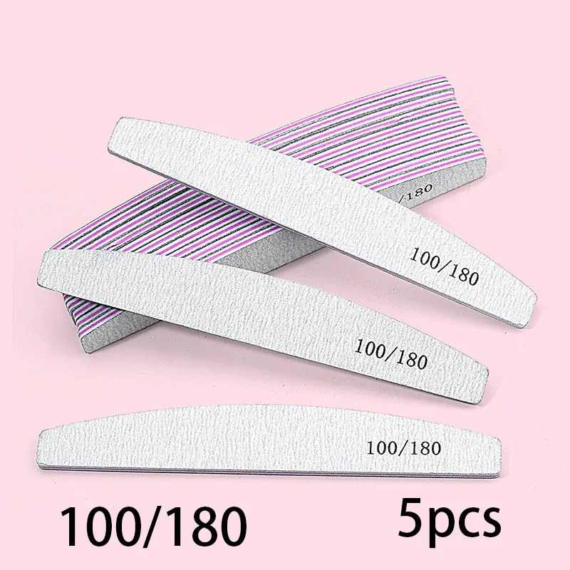 Double-Sided Nail File Buffer 100/180 Trimmer Lime Buffer for Nail Art Ongle