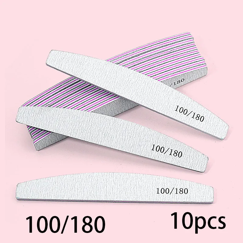 Double-Sided Nail File Buffer 100/180 Trimmer Lime Buffer for Nail Art Ongle