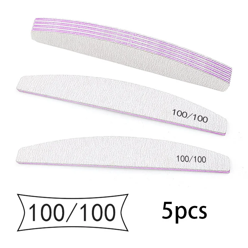 Double-Sided Nail File Buffer 100/180 Trimmer Lime Buffer for Nail Art Ongle