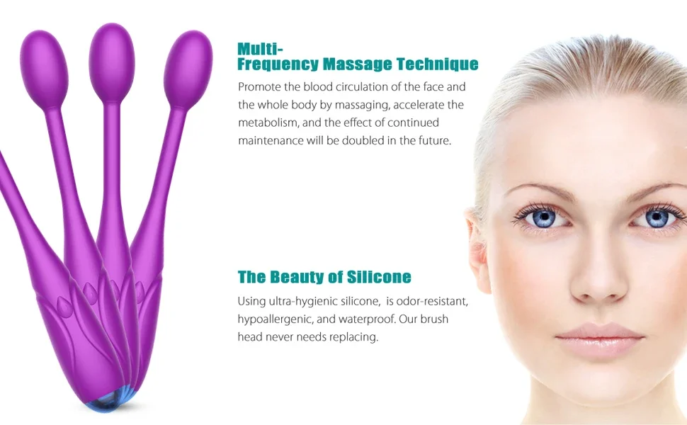 Mini Eye Massager Wand for Face Vibrating Treatment Relieving Dark Circles Anti-Aging Device