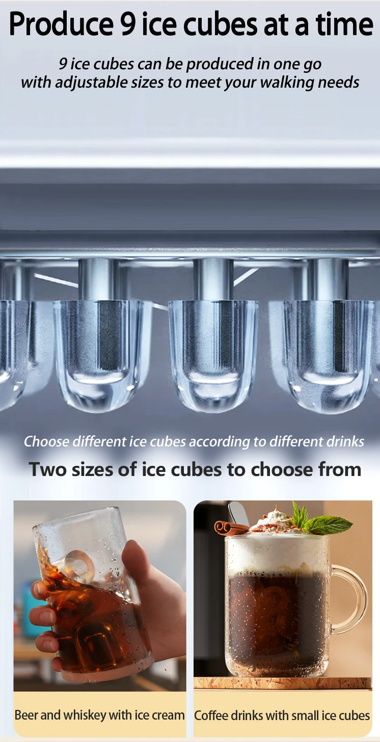 Mini Household Ice Maker Machine Ice Cube Maker Machine Portable Ice Maker Machine
