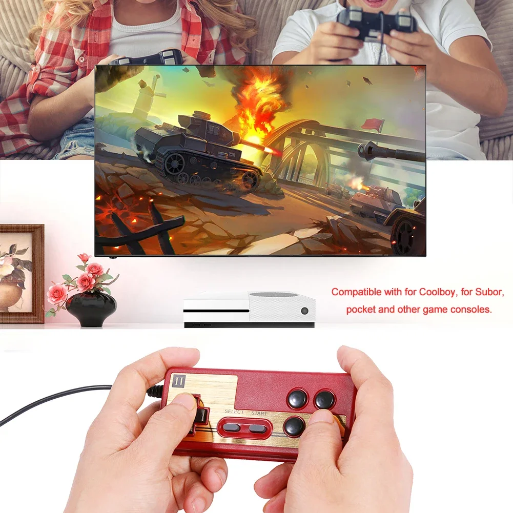 8 Bit 9Pin Gamepad Universal Controller Gaming Joystick for Coolboy Subor Retro Video Game Console Player