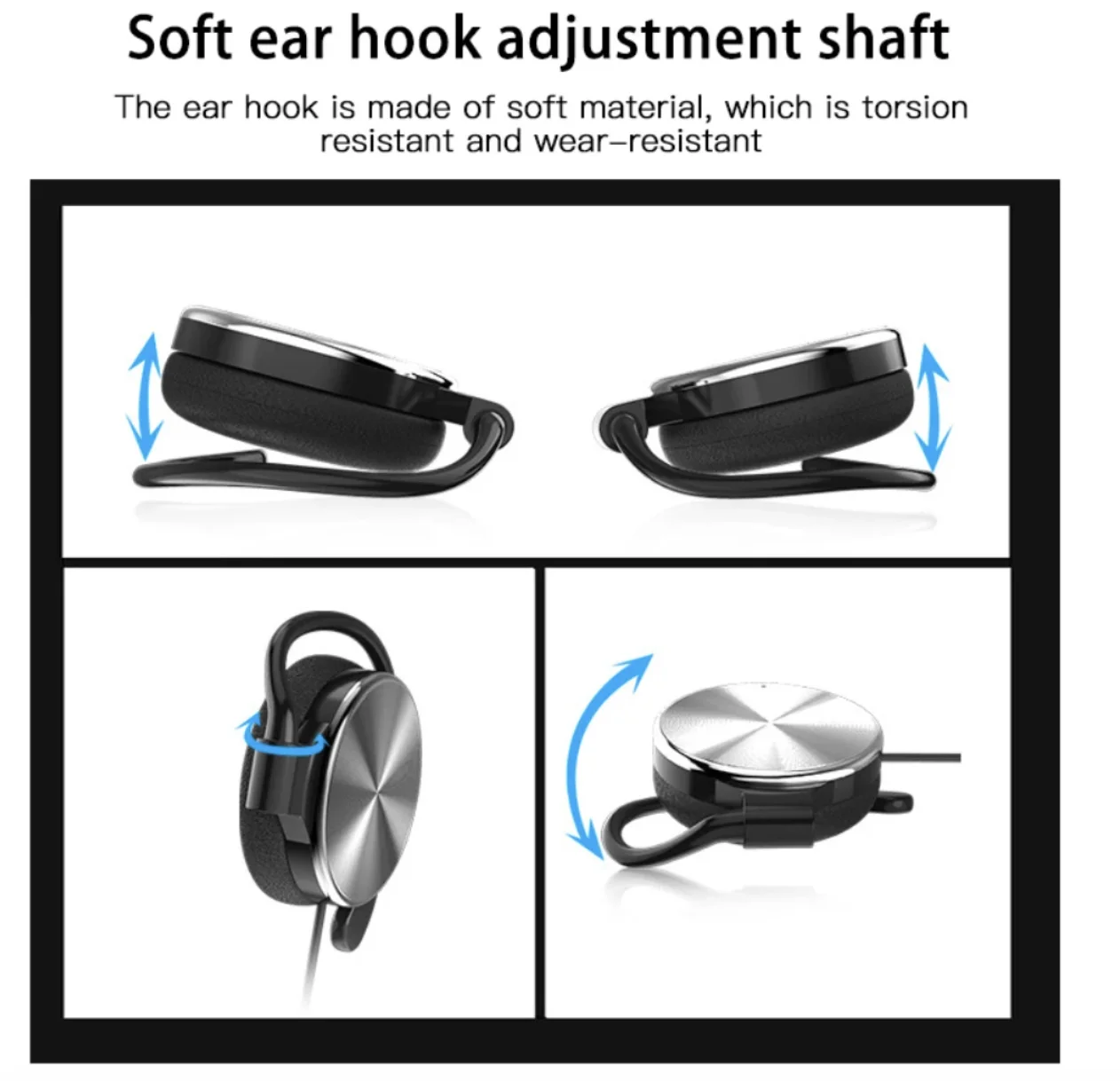 3.5mm Wired Headphones Stereo Bass Ear-Mounted Earphones Music Sport Gaming Headset With Mic
