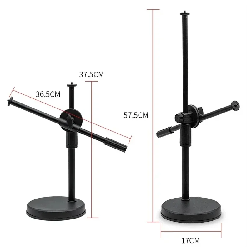 Tripod with Ring Light Table Tabletop Stand Tripods Mobile Phone Holder Boom Arm Nail Art Photography