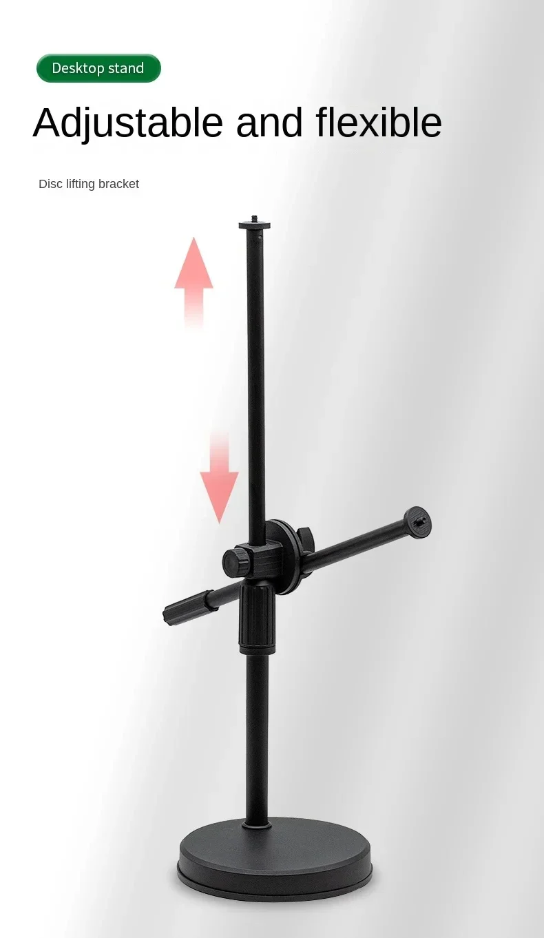 Tripod with Ring Light Table Tabletop Stand Tripods Mobile Phone Holder Boom Arm Nail Art Photography