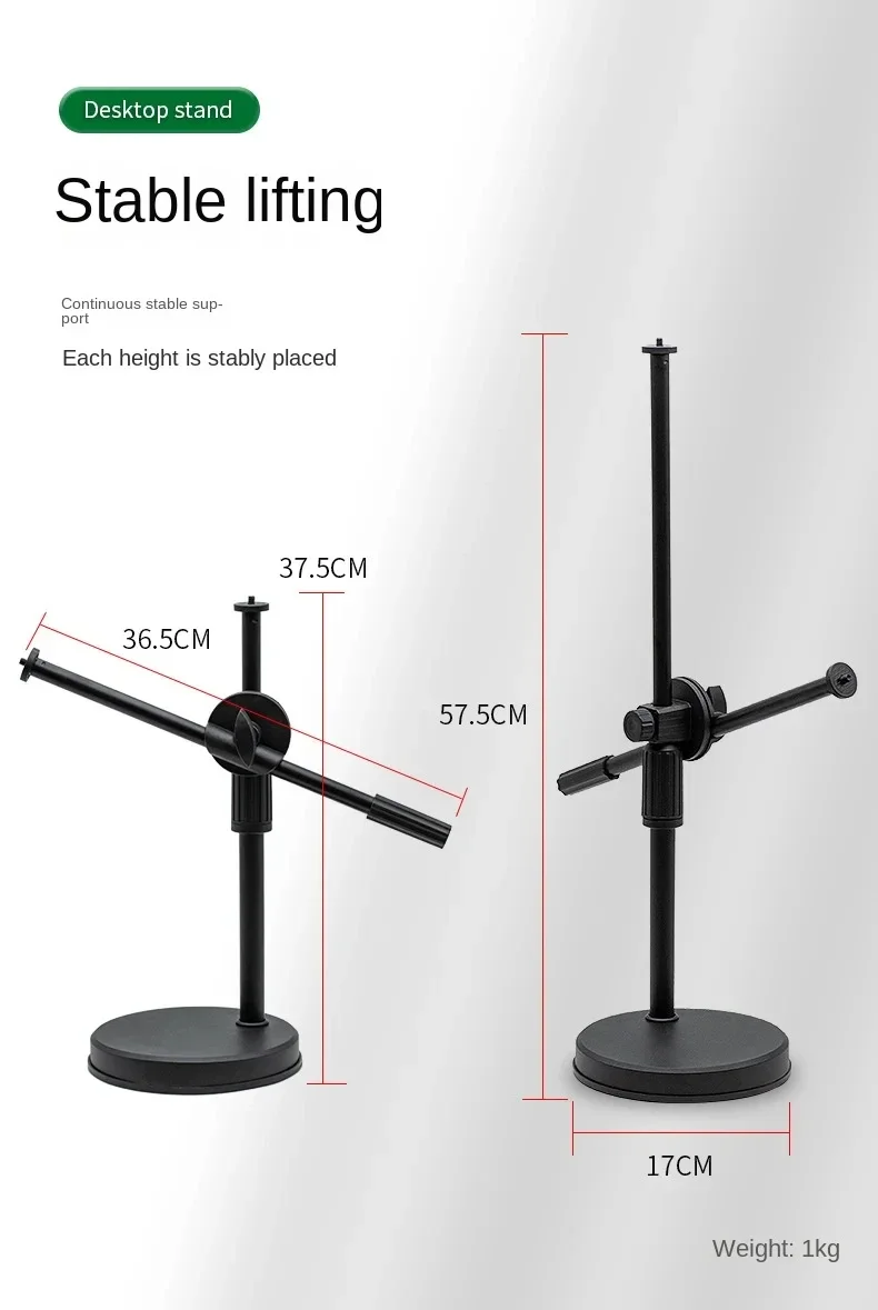 Tripod with Ring Light Table Tabletop Stand Tripods Mobile Phone Holder Boom Arm Nail Art Photography