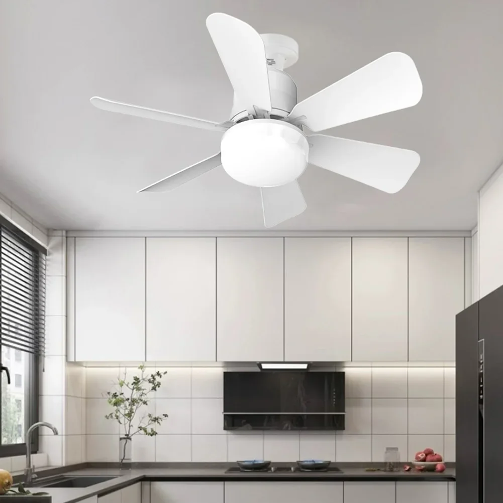 Modern Ceiling Fan with Lights Remote Control Small Ceiling Fan for Kitchen Bedroom Basement Dining Living Room