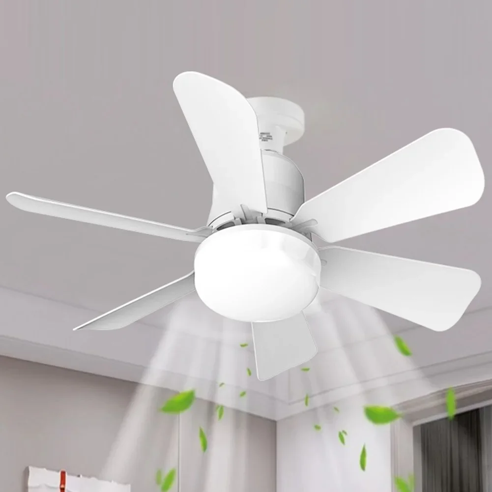 Modern Ceiling Fan with Lights Remote Control Small Ceiling Fan for Kitchen Bedroom Basement Dining Living Room