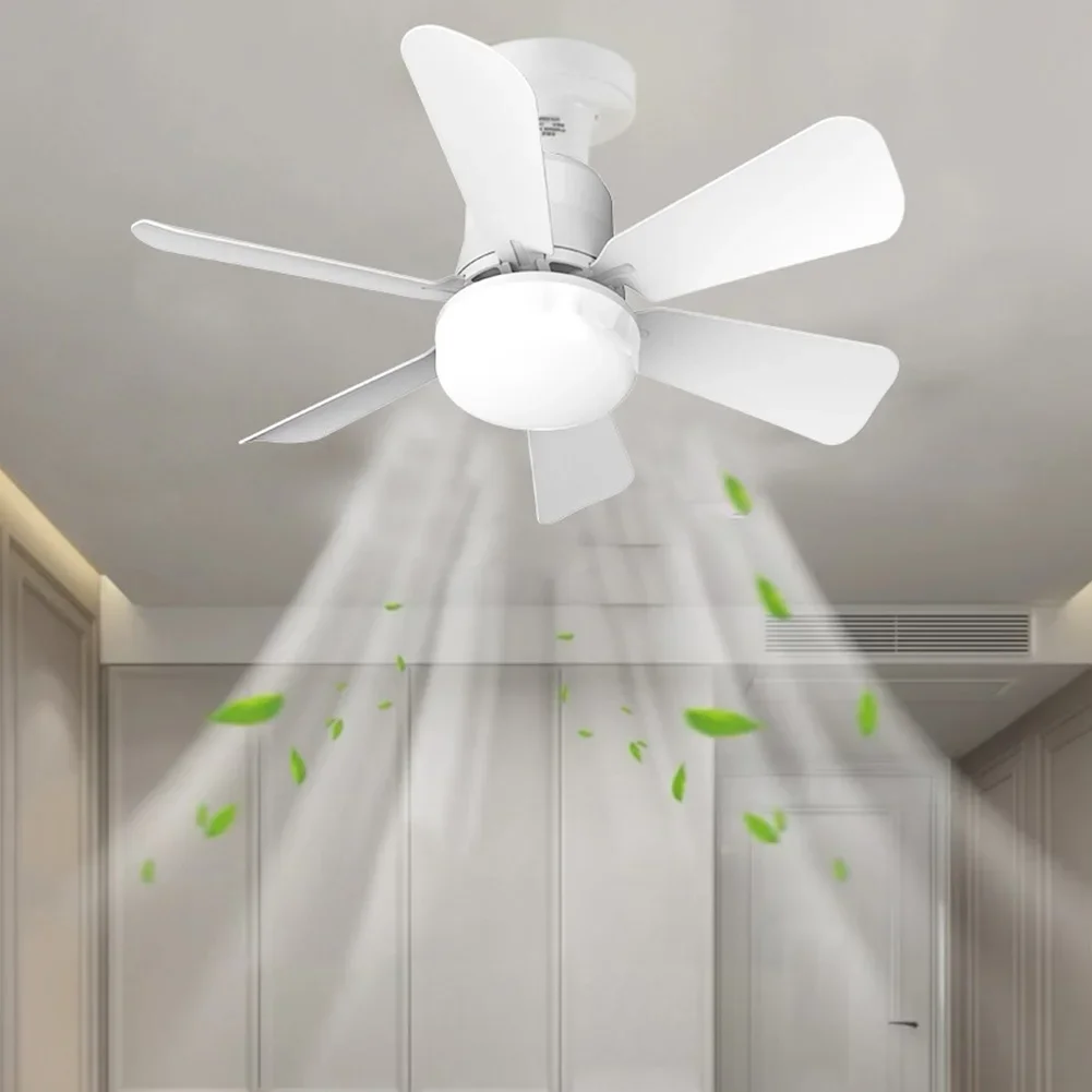 Modern Ceiling Fan with Lights Remote Control Small Ceiling Fan for Kitchen Bedroom Basement Dining Living Room