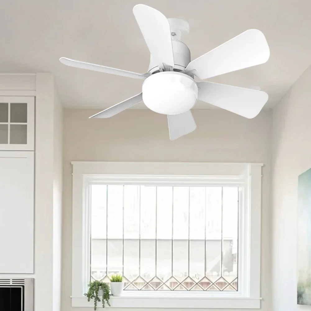 Modern Ceiling Fan with Lights Remote Control Small Ceiling Fan for Kitchen Bedroom Basement Dining Living Room