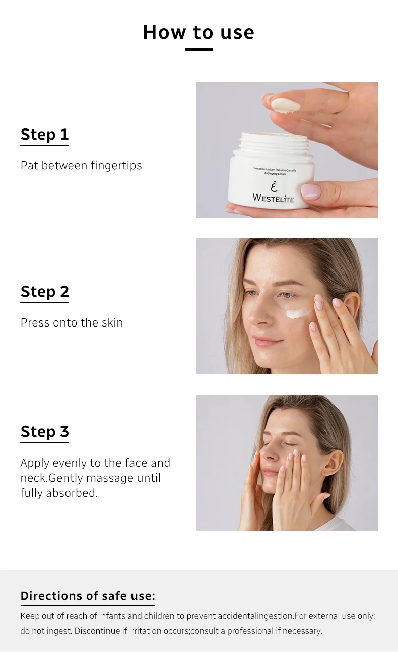 Westelite Serum Oil and Camellia Anti-agingCream Gift box packaging