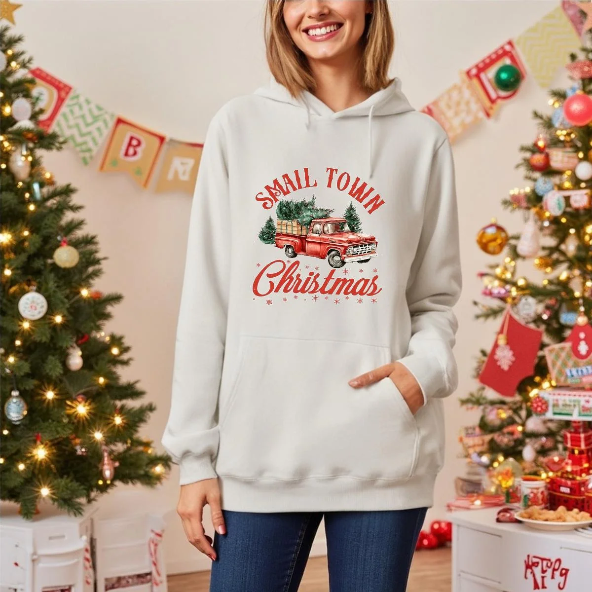 men's and women's hoodies christmas customized digital printed logo men's and women's fashion hoodies US warehouse stock