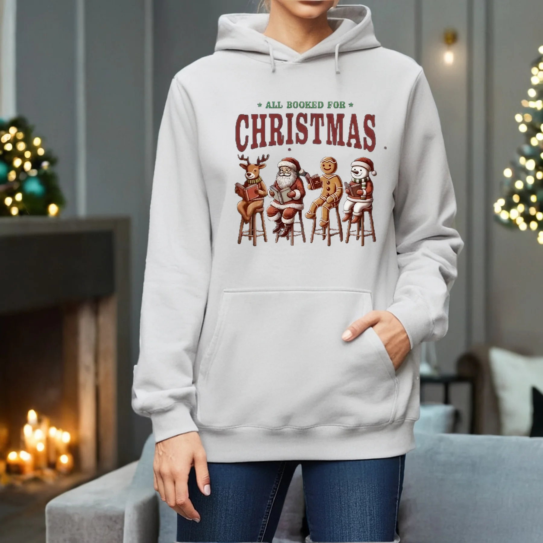 men's and women's hoodies christmas customized digital printed logo men's and women's fashion hoodies US warehouse stock