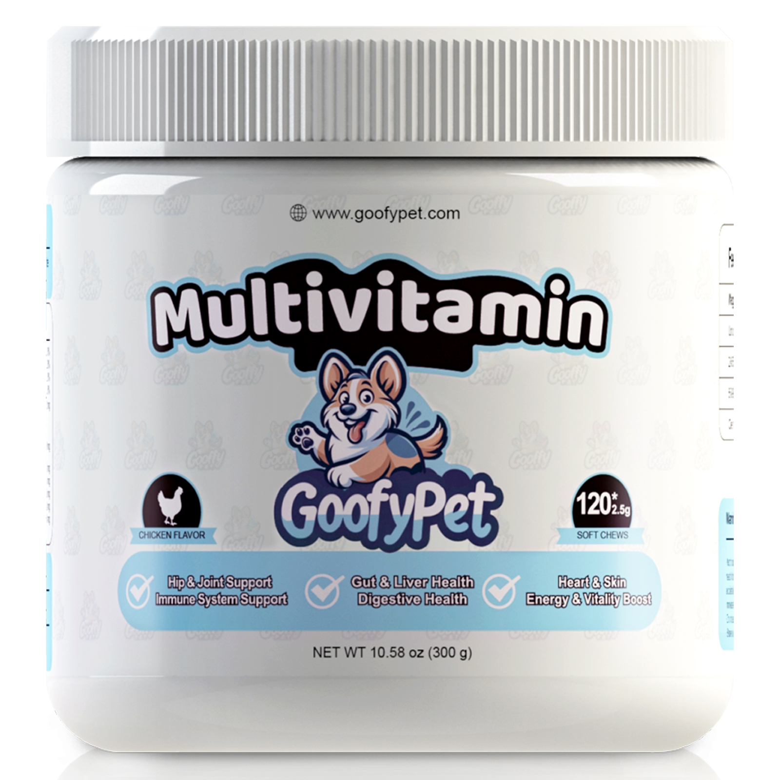 Multifunctional Supplements for Dogs - Glucosamine Chondroitin for Joint Support with Probiotics for Gut & Immune Health – Omega Fish Oil with Antioxidants and Vitamins for Skin & Heart Health