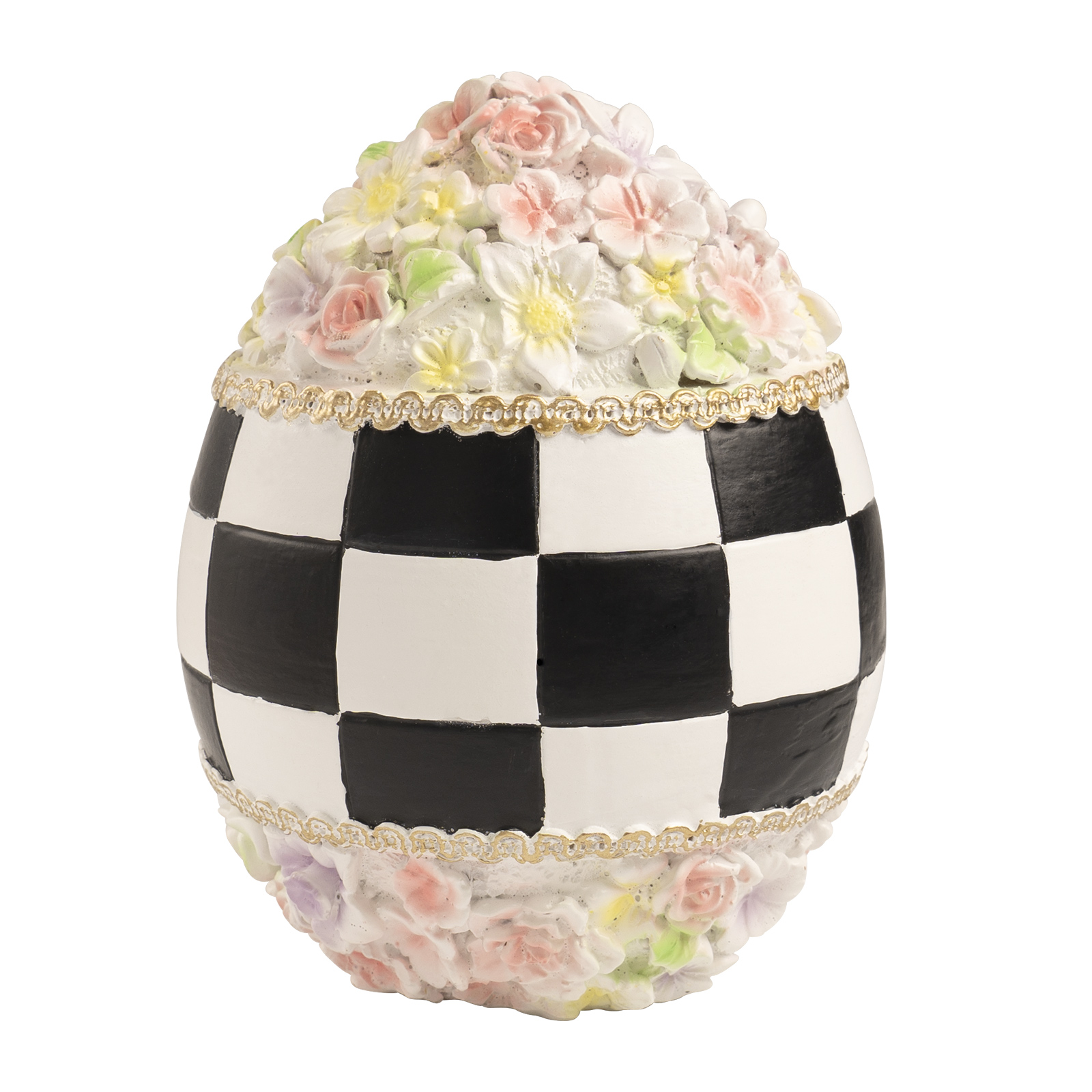  Decorative Easter Eggs, Resin White and Black Easter Egg Decor for Home Tabletop Shelf Tiered Tray