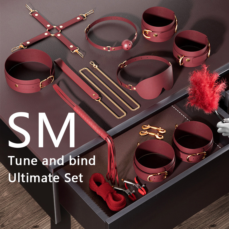 SM props set High-end female bondage nipple clamps Couples flirting toys Couples bondage sets Adult sex toys
