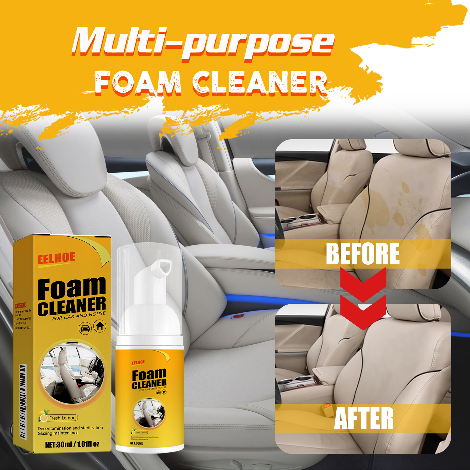 Premium 100ml Car Interior Foam Cleaner Spray