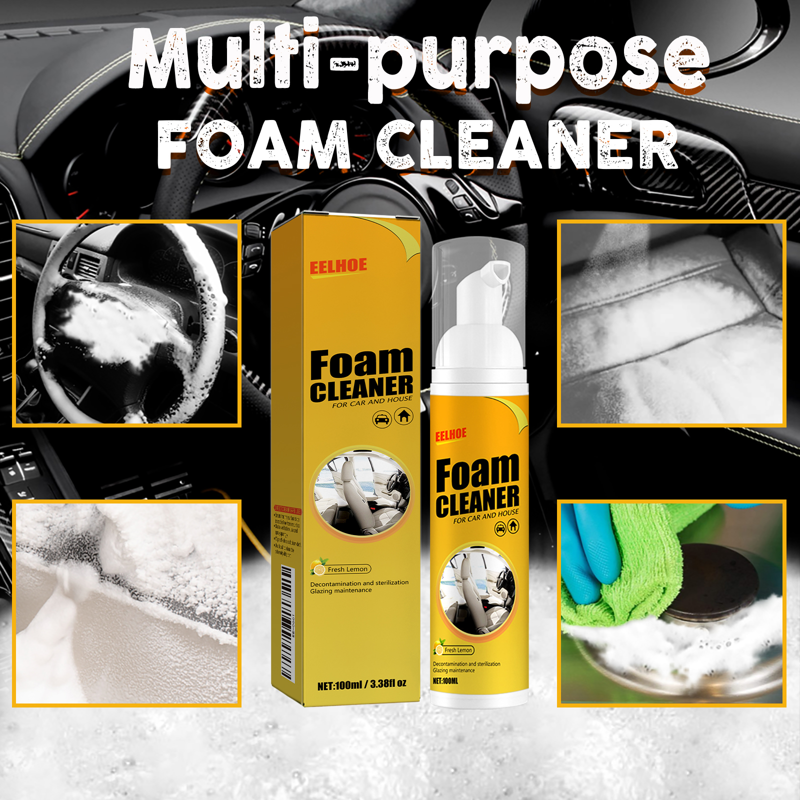 Premium 100ml Car Interior Foam Cleaner Spray