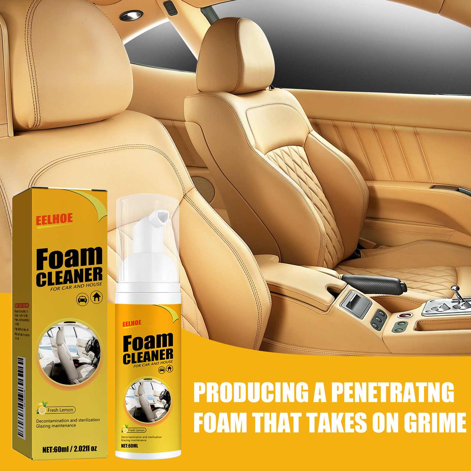 Premium 100ml Car Interior Foam Cleaner Spray