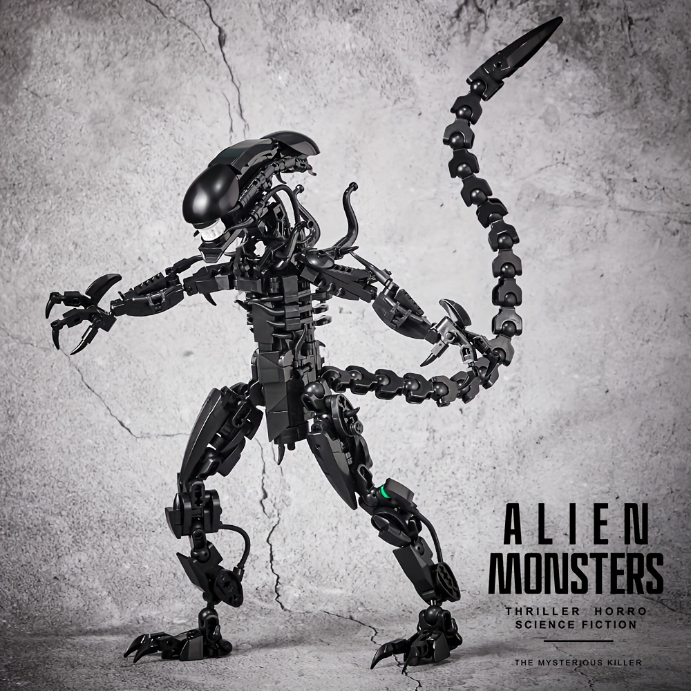 New Alien Warrior Building Blocks Planet Sci-Fi Creative Knight Ornaments Trendy Toys Splicing Building Blocks Mechanical Toys
