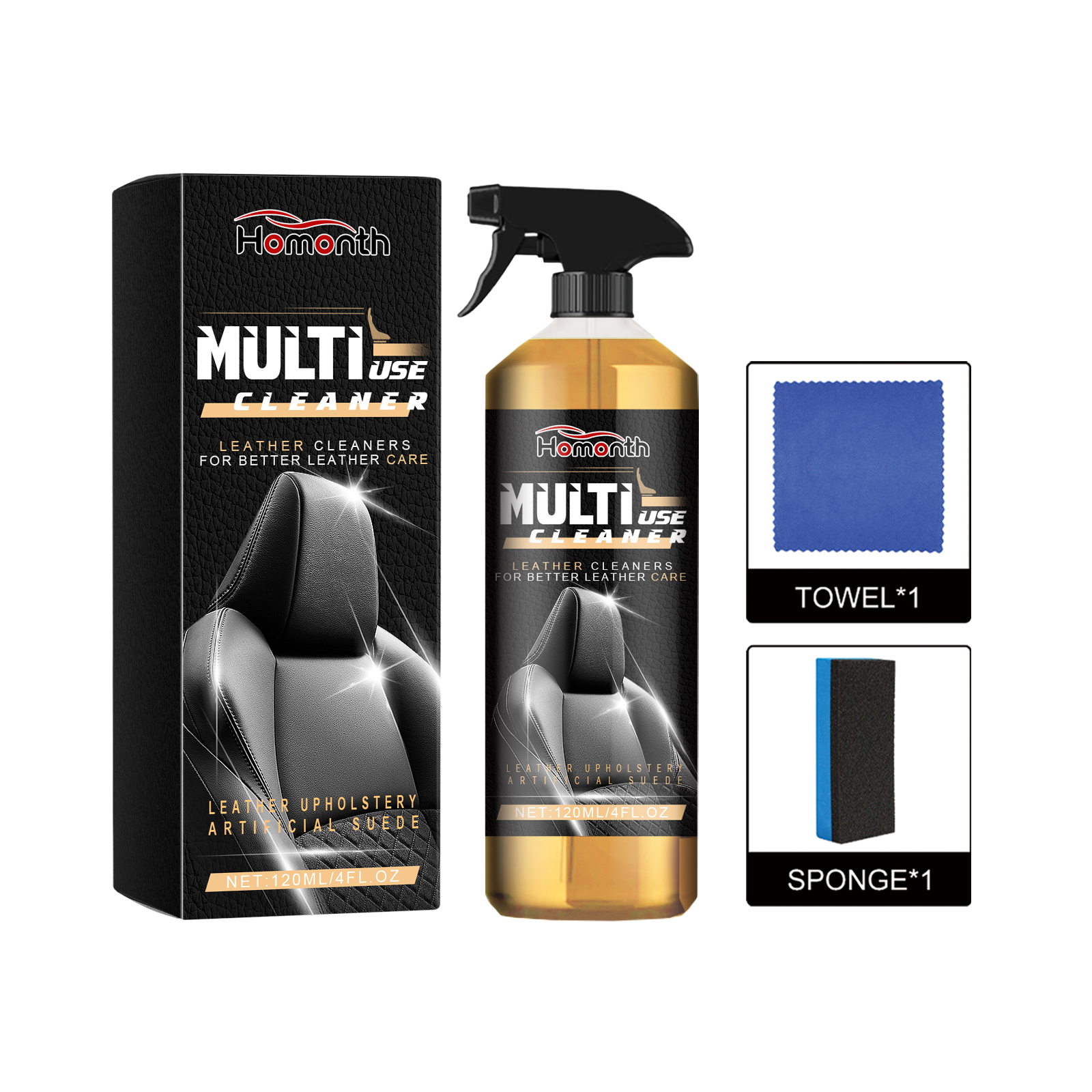 Premium Leather Revival Kit – Deep Clean & Protect Your Car’s Interior in One Step