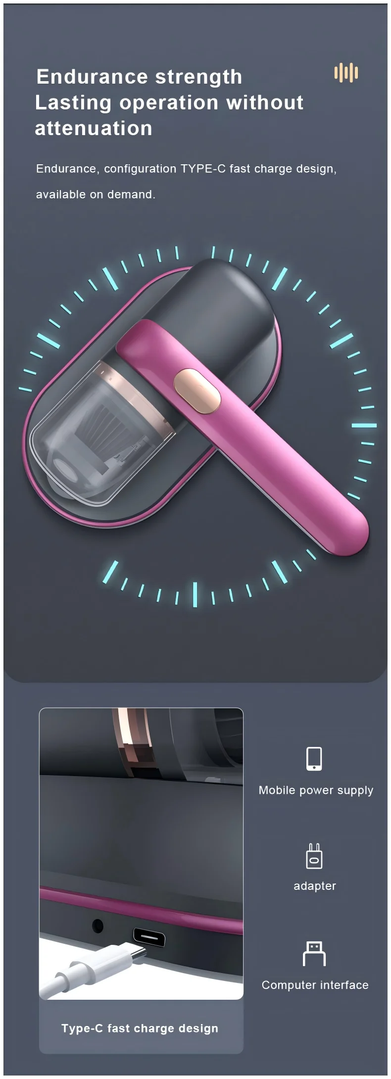 Powerful UV Handheld Vacuum for Pet Hair Cleaning