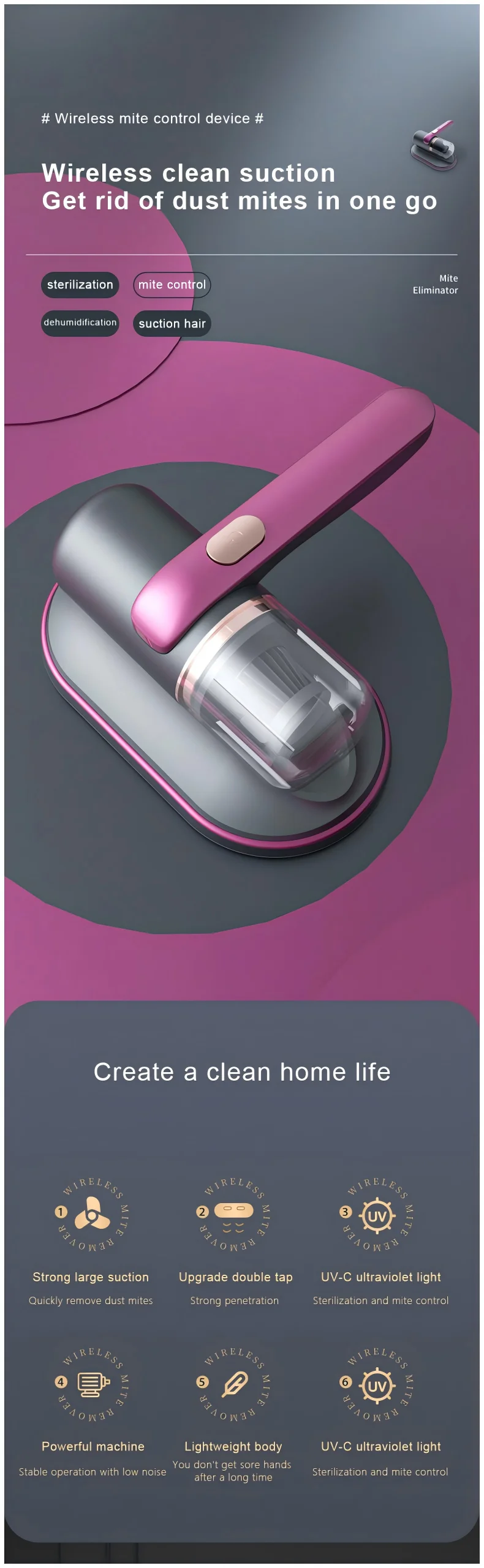 Powerful UV Handheld Vacuum for Pet Hair Cleaning