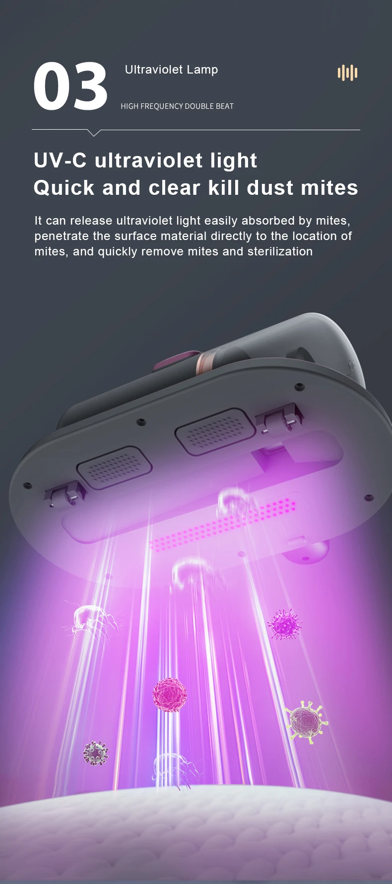 Powerful UV Handheld Vacuum for Pet Hair Cleaning