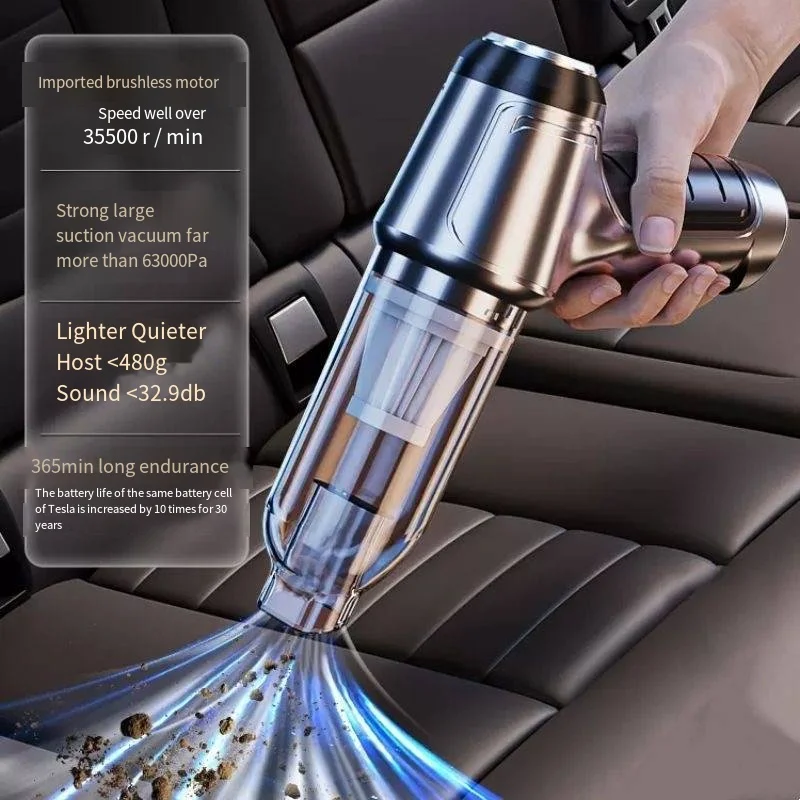 Powerful Mini Wireless Car Vacuum Cleaner