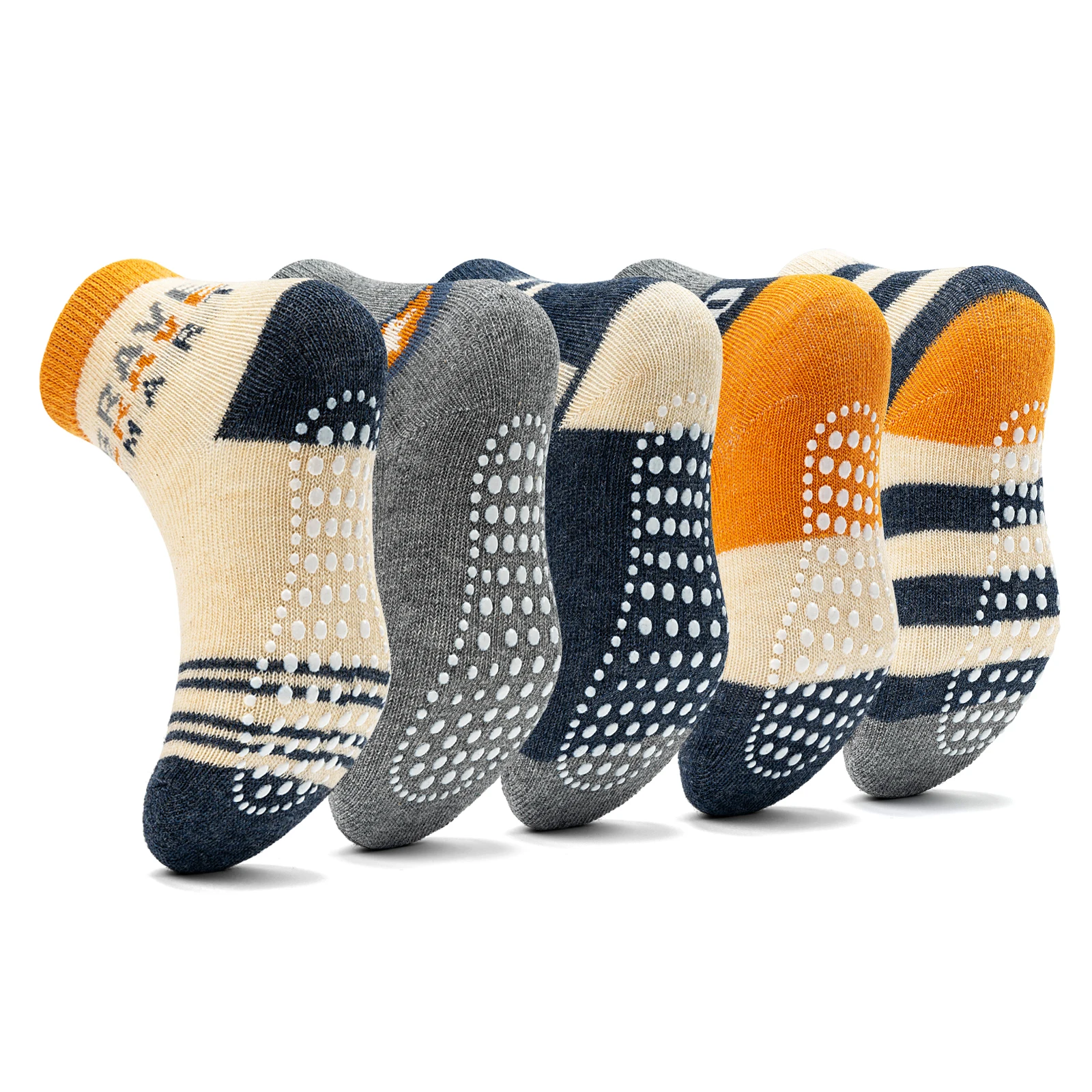 Dropshipping 5 Pairs Non slip Socks Kids Best Selling Gripper Socks Casual Home Socks