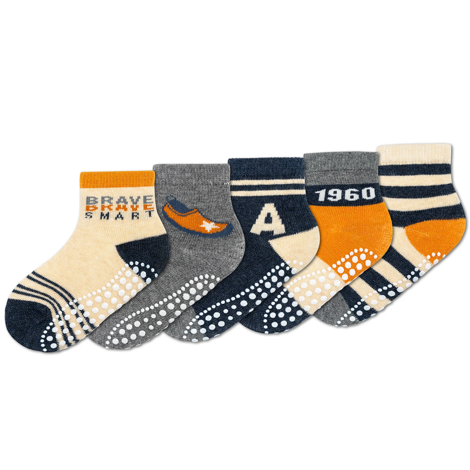 Dropshipping 5 Pairs Non slip Socks Kids Best Selling Gripper Socks Casual Home Socks