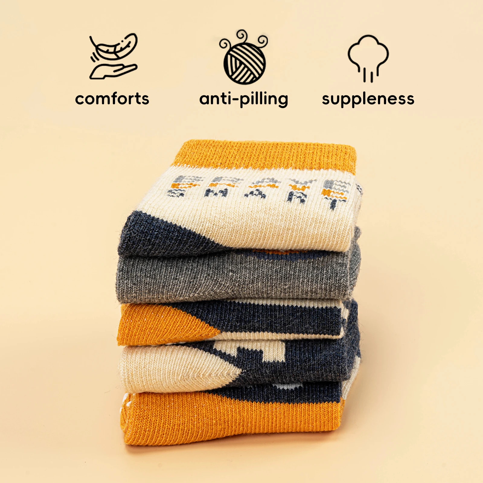 Dropshipping 5 Pairs Non slip Socks Kids Best Selling Gripper Socks Casual Home Socks
