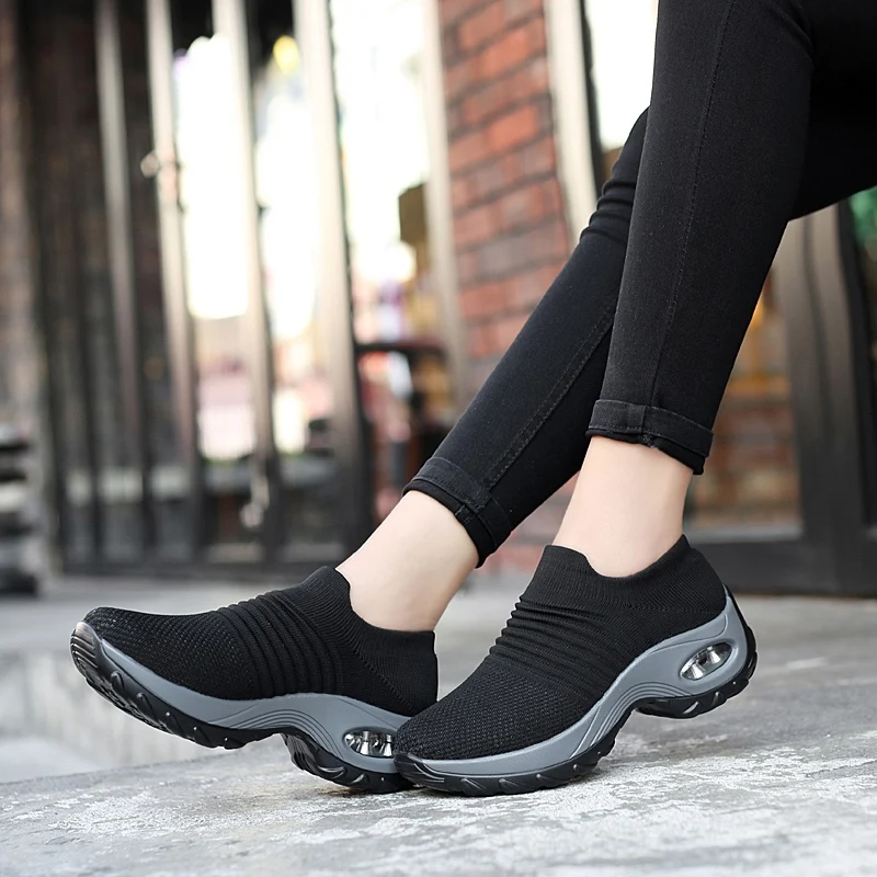 Dropshipping Product Women Sock Sneakers Best Selling Casual Lightweight Shoes Femmes Slip on Sneaker