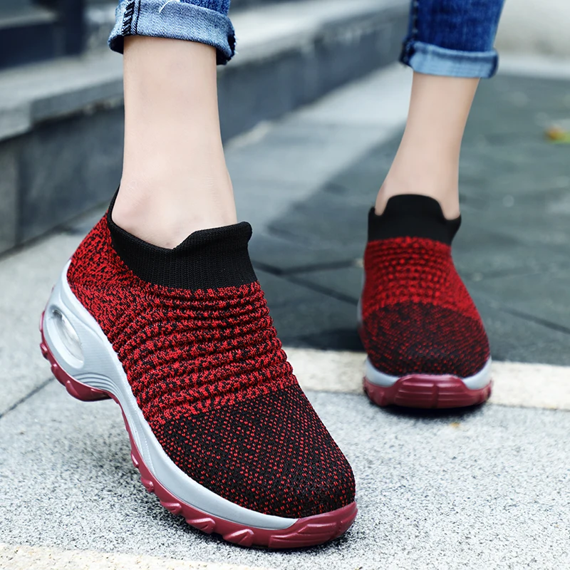 Dropshipping Product Women Sock Sneakers Best Selling Casual Lightweight Shoes Femmes Slip on Sneaker