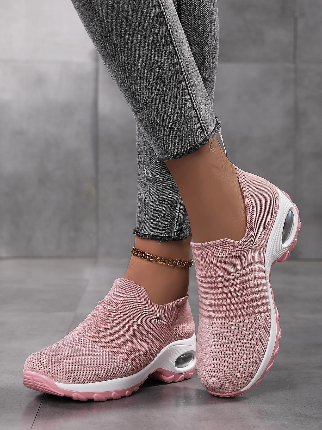 Dropshipping Product Women Sock Sneakers Best Selling Casual Lightweight Shoes Femmes Slip on Sneaker