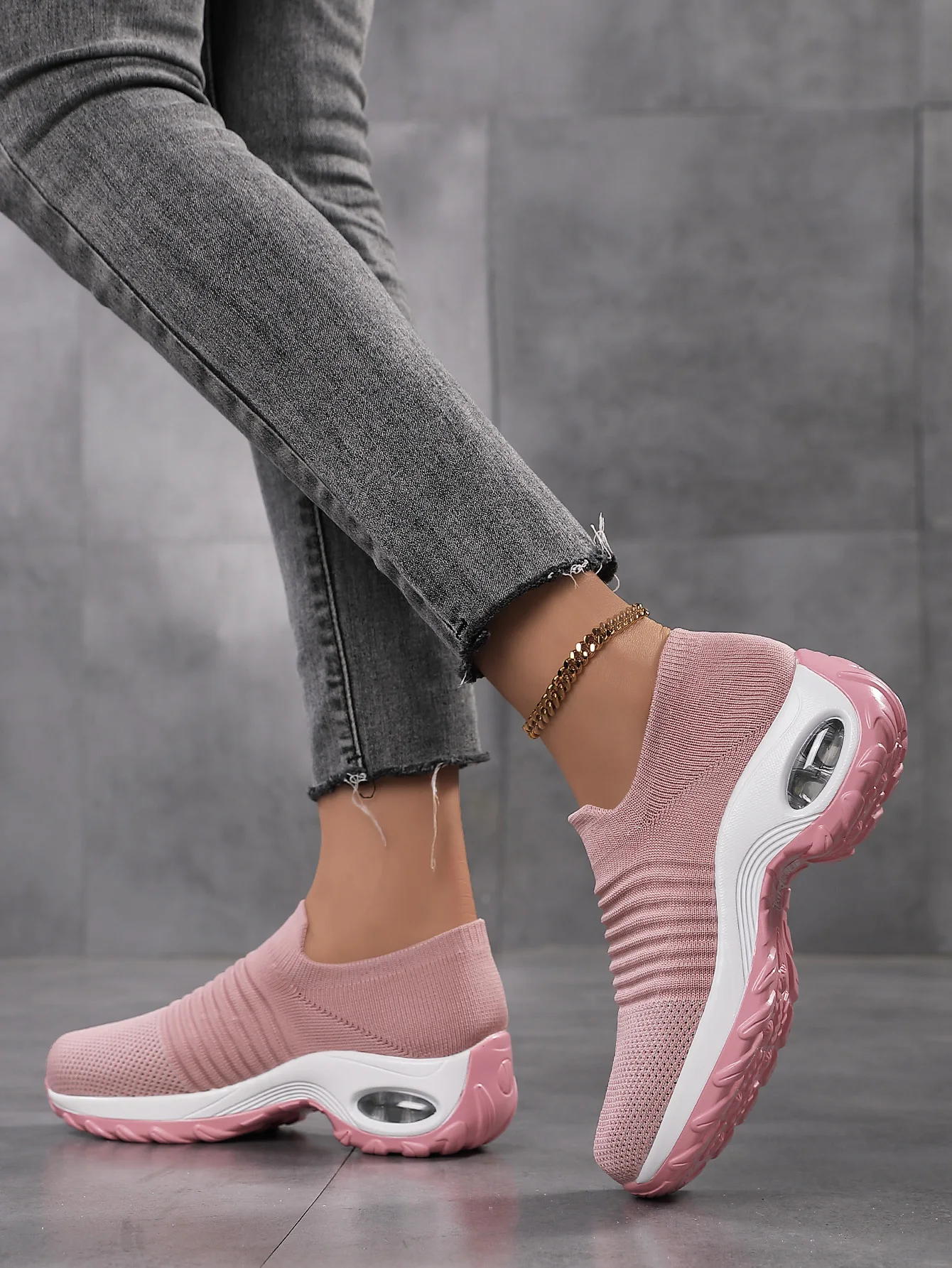 Dropshipping Product Women Sock Sneakers Best Selling Casual Lightweight Shoes Femmes Slip on Sneaker