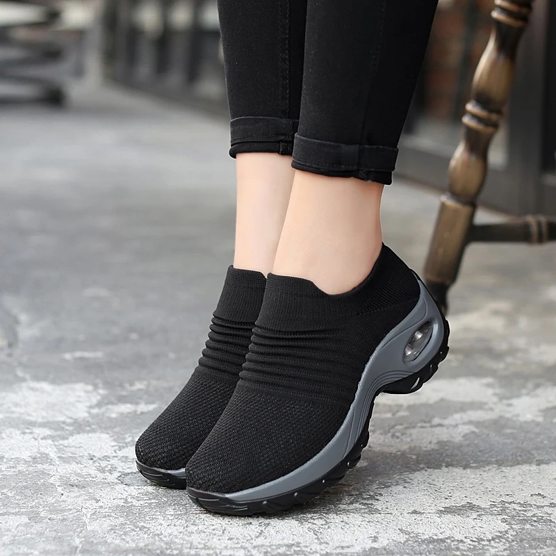 Dropshipping Product Women Sock Sneakers Best Selling Casual Lightweight Shoes Femmes Slip on Sneaker