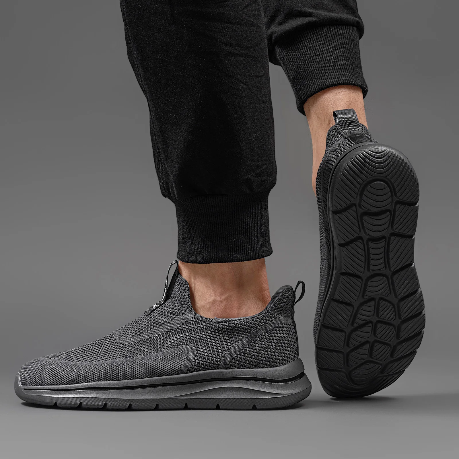 Dropshipping Men Casual Shoes Fashion Sneakers Comfortable Sports Flying Knitted Socks Shoes Casual Flats Walking Style Shoes