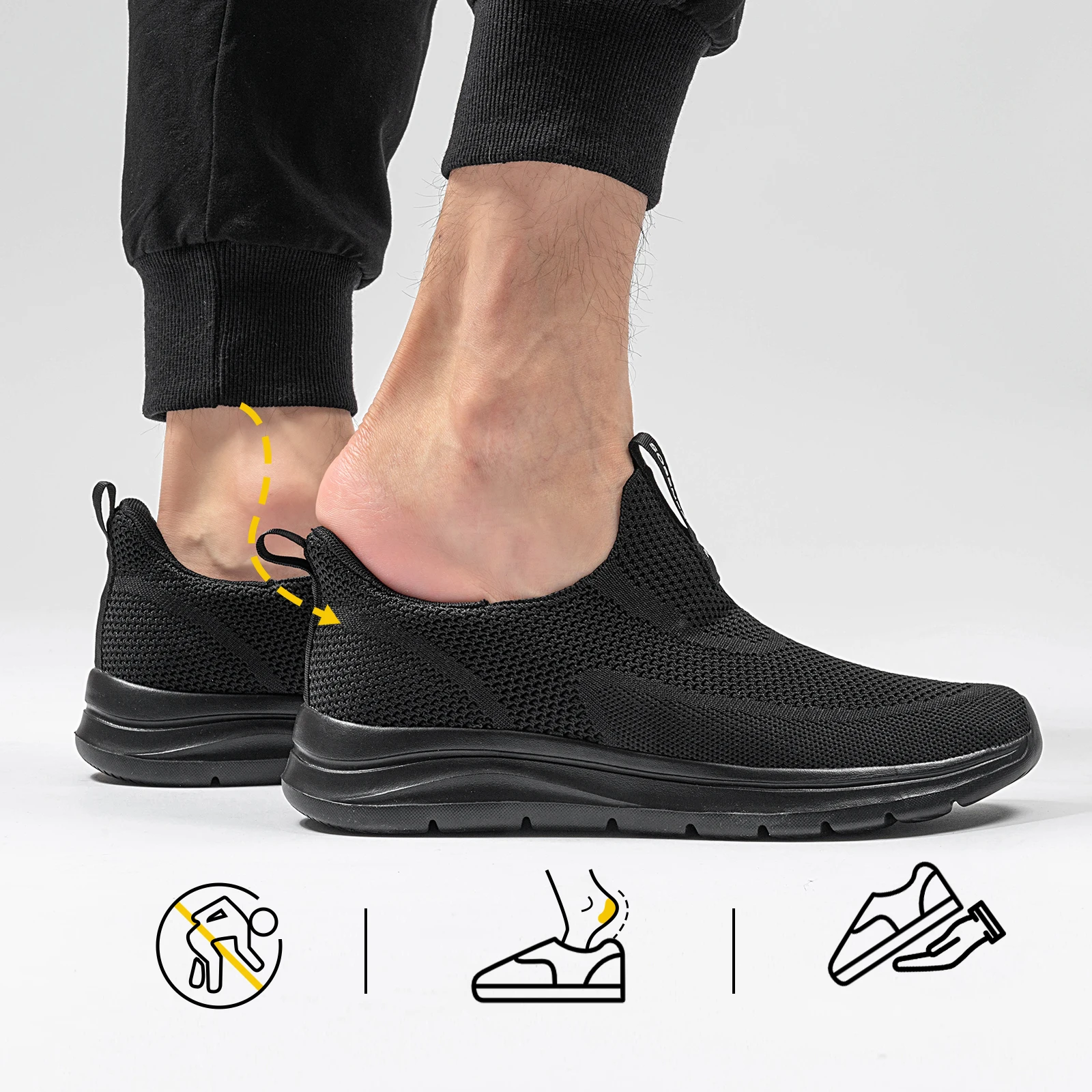 Dropshipping Men Casual Shoes Fashion Sneakers Comfortable Sports Flying Knitted Socks Shoes Casual Flats Walking Style Shoes