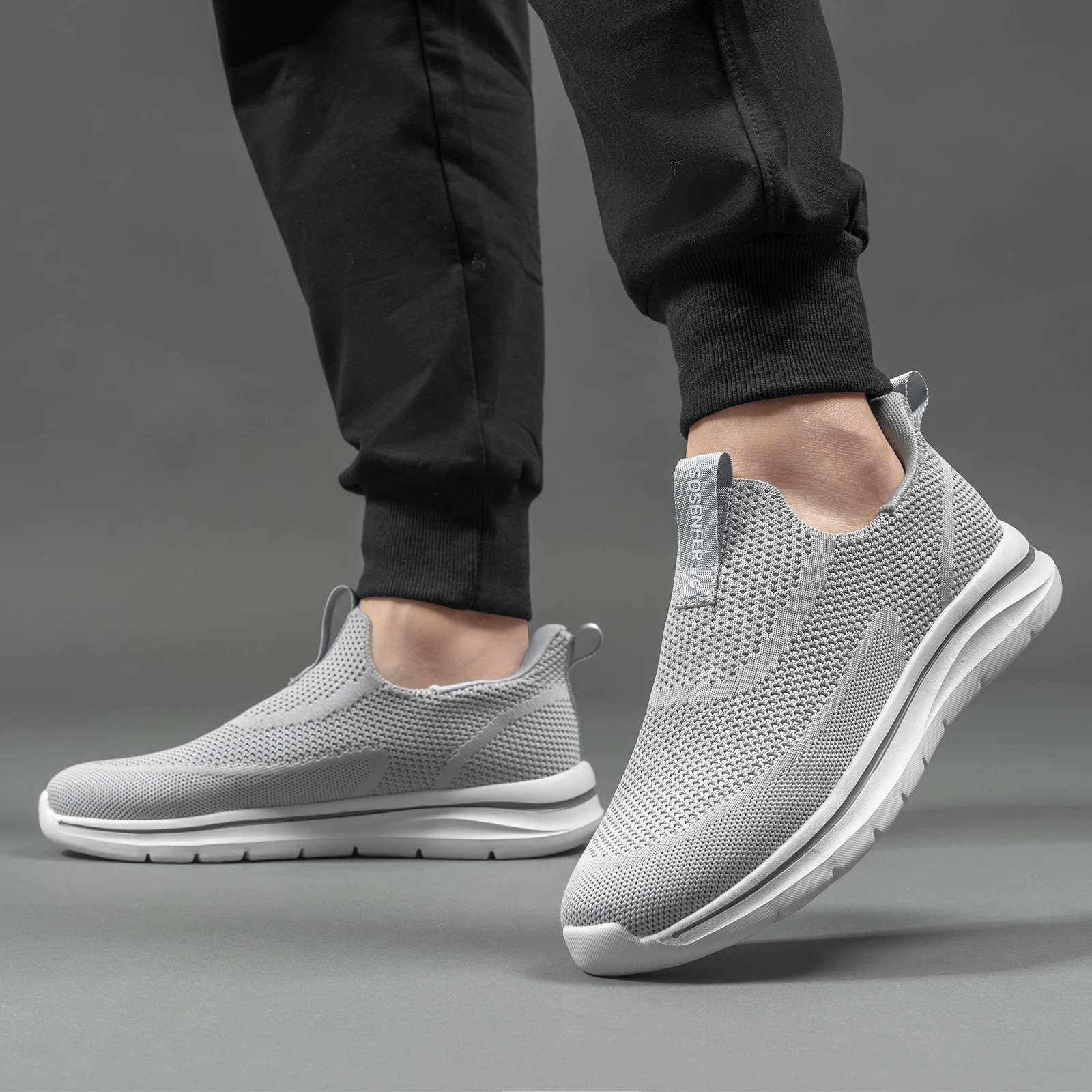 Dropshipping Men Casual Shoes Fashion Sneakers Comfortable Sports Flying Knitted Socks Shoes Casual Flats Walking Style Shoes