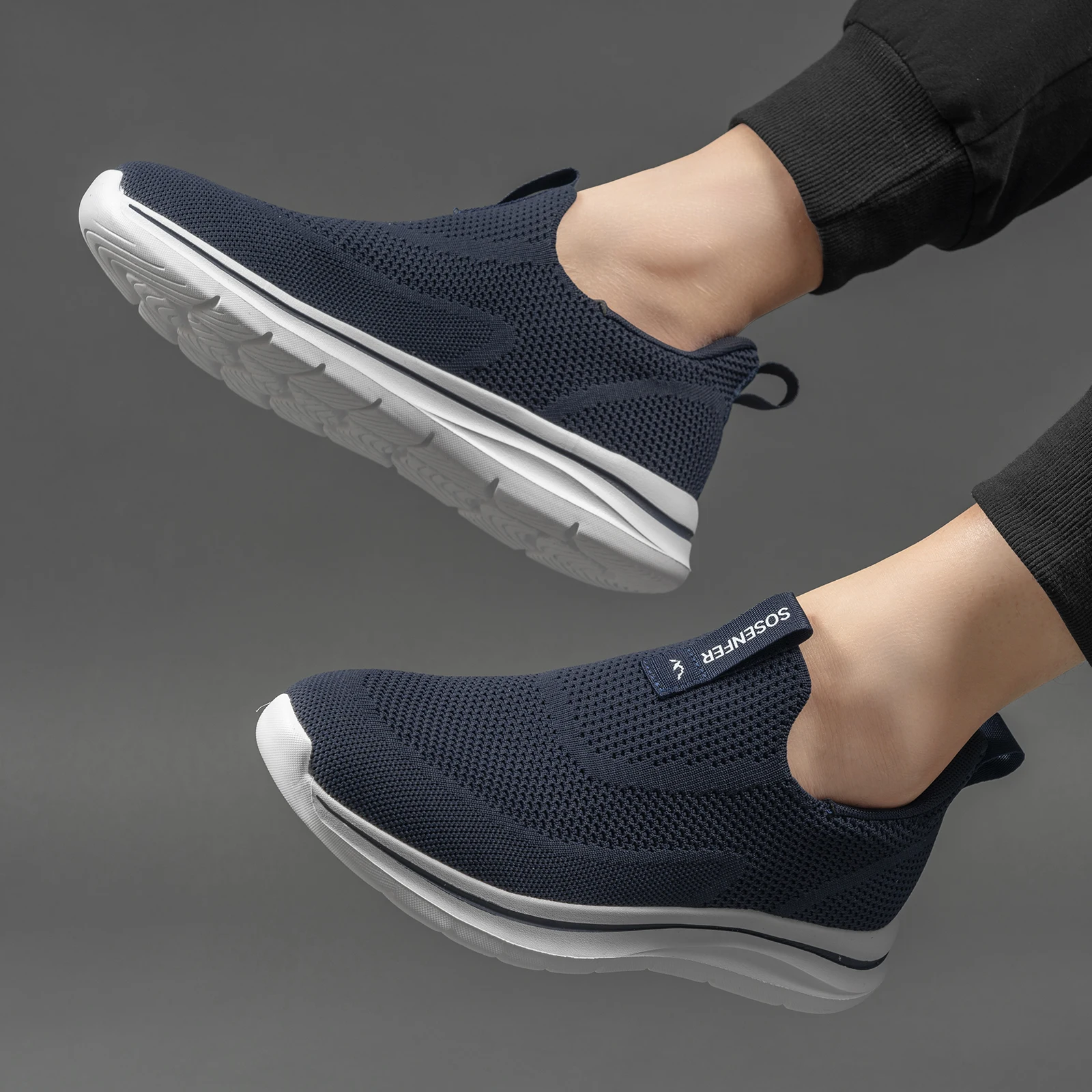 Dropshipping Men Casual Shoes Fashion Sneakers Comfortable Sports Flying Knitted Socks Shoes Casual Flats Walking Style Shoes