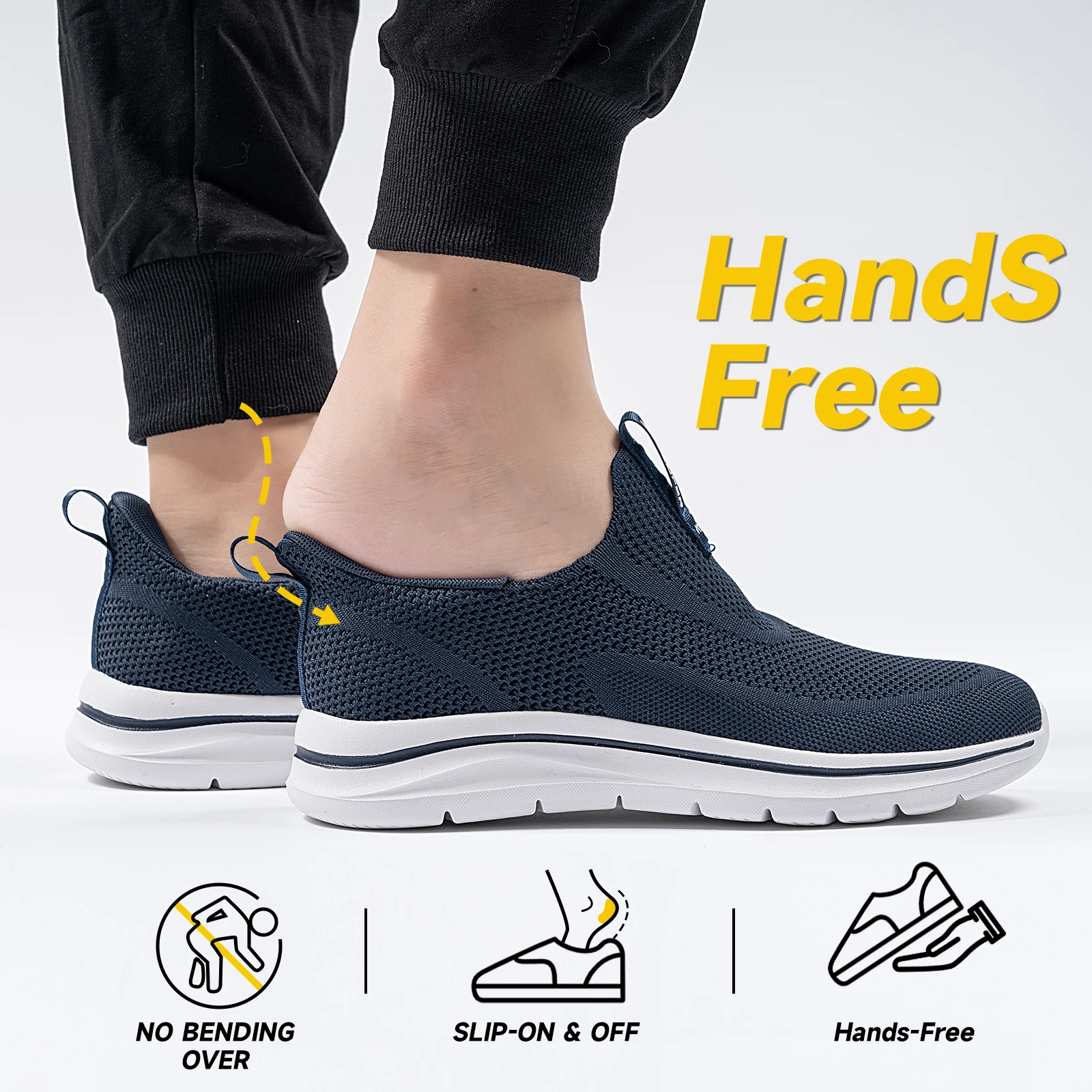 Dropshipping Men Casual Shoes Fashion Sneakers Comfortable Sports Flying Knitted Socks Shoes Casual Flats Walking Style Shoes