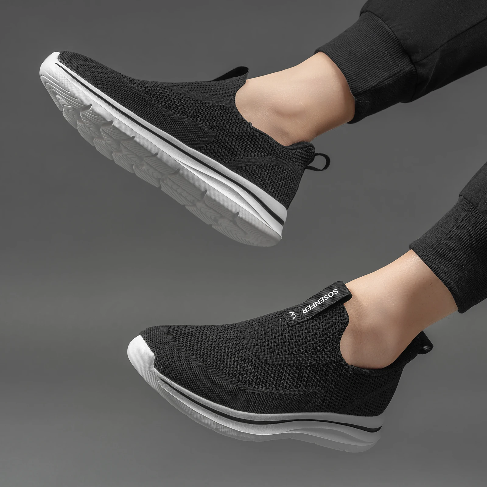 Dropshipping Men Casual Shoes Fashion Sneakers Comfortable Sports Flying Knitted Socks Shoes Casual Flats Walking Style Shoes