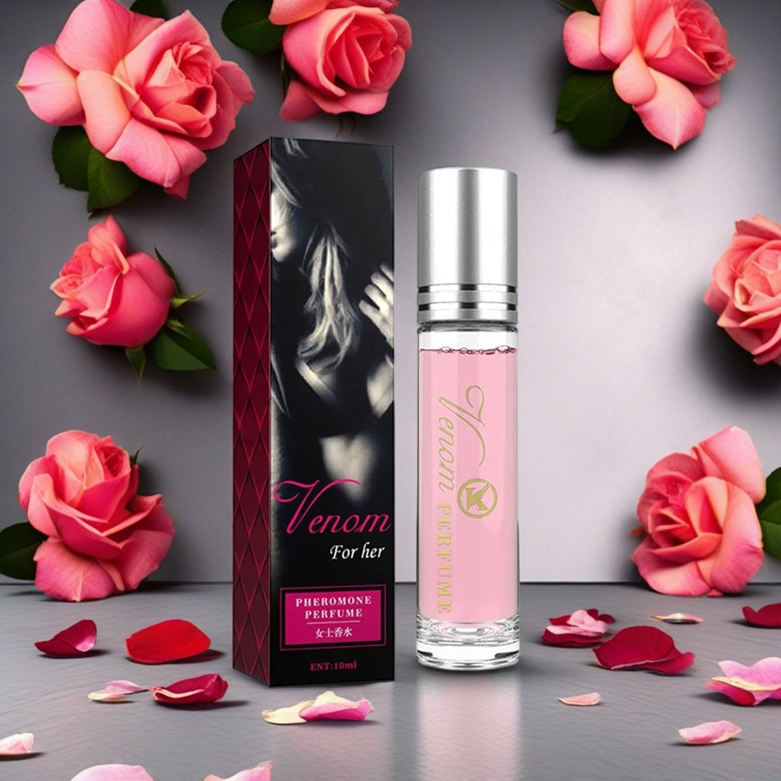 Portable 10ml Pheromone Roll-On Perfume for Women - Fresh, Natural & Elegant Scent, Long-Lasting for Dating, Travel & Parties in 2025