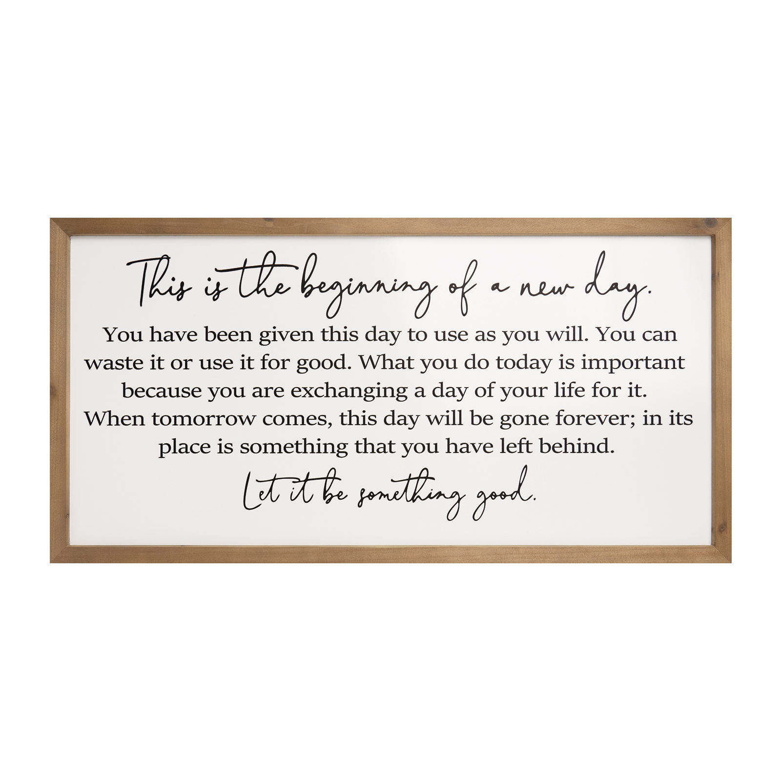 Motivational Wall Decor, 32x17 Inches Large Wooden Quote Wall Art Framed, Home Office School Inspirational Decoration