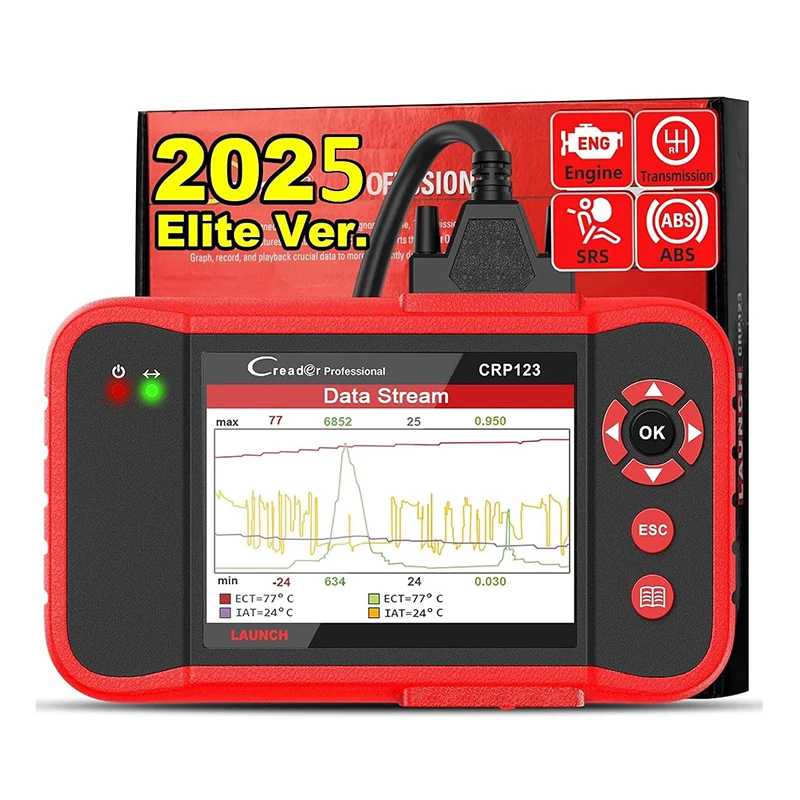 Original CRP123 V2.0 Full Function OBD2 Scanner 2025 New Cars Diagnostic Tool Machine EOBD OBDII Auto Scanner