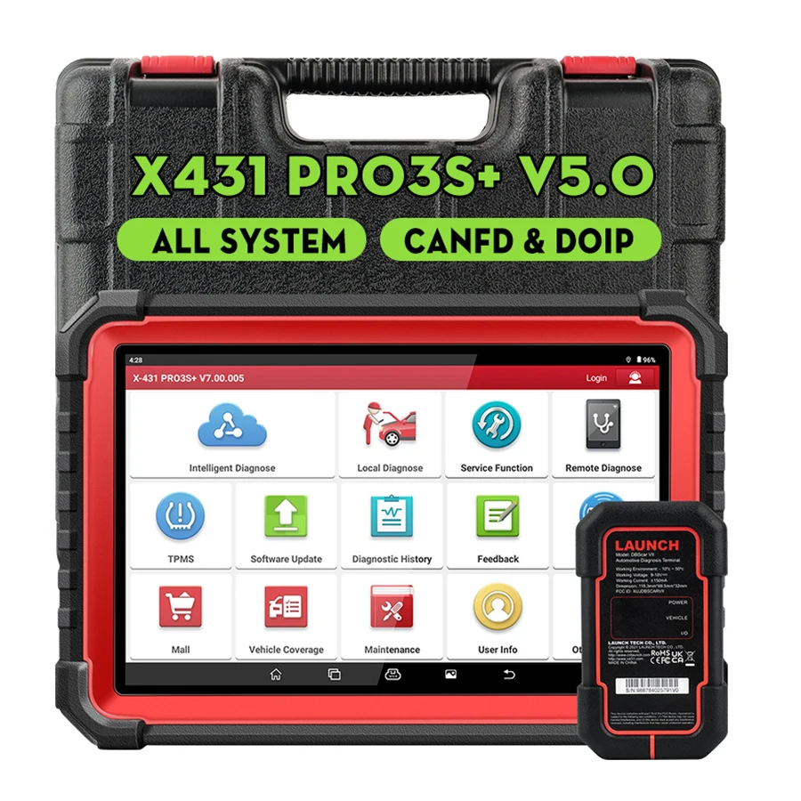  Original X431 OBD2 Scanner Pro3S+ V5.0 Full Function Diagnostic Tools for All 12V Gasoline Cars With 2 Year Free Software